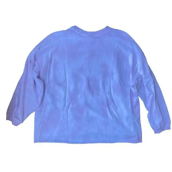 Mighty Fine Pink Tie-Dye “Je T’aime” Heart Graphic Oversized Sweatshirt - Medium - Picture 3 of 10